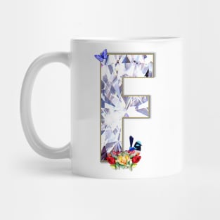 Name Initial Letter F and Fairy Wren Mug